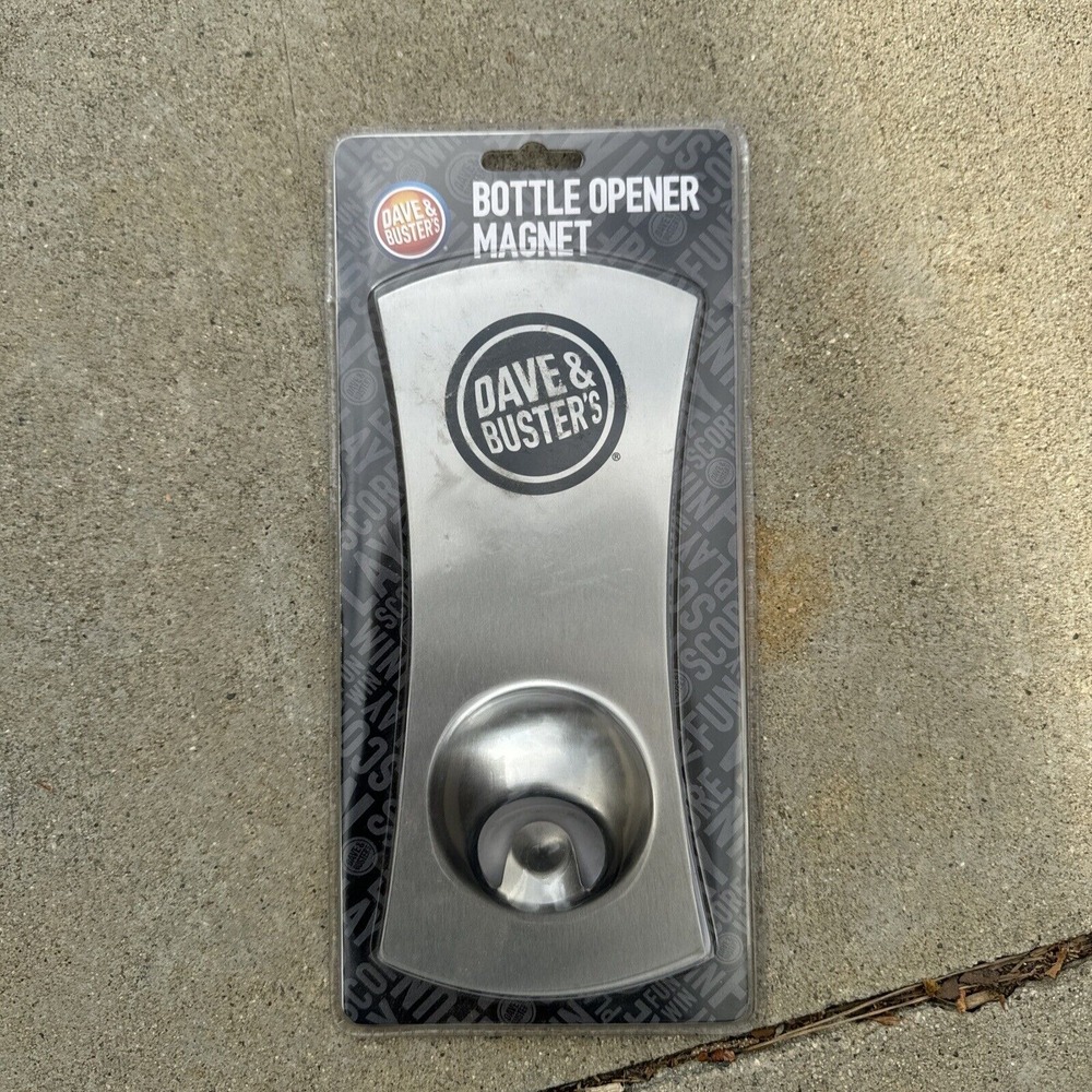 Dave & Buster's Bottle‎ Opener Magnet - Approx 8"x 3.5"